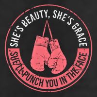 SheLl Punch You In The Face Boxing Kickboxing Boxing Gift Large Microfiber Waffle Golf Towel