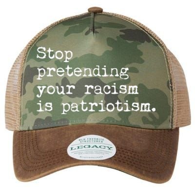 Stop Pretending Your Racism Is Patriotism Anti Racist Legacy Tie Dye Trucker Hat