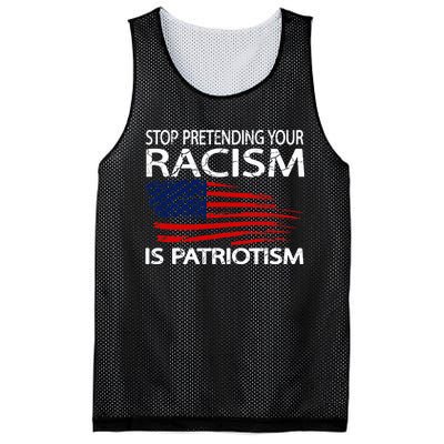 Stop Pretending Your Racism Is Patriotism Mesh Reversible Basketball Jersey Tank