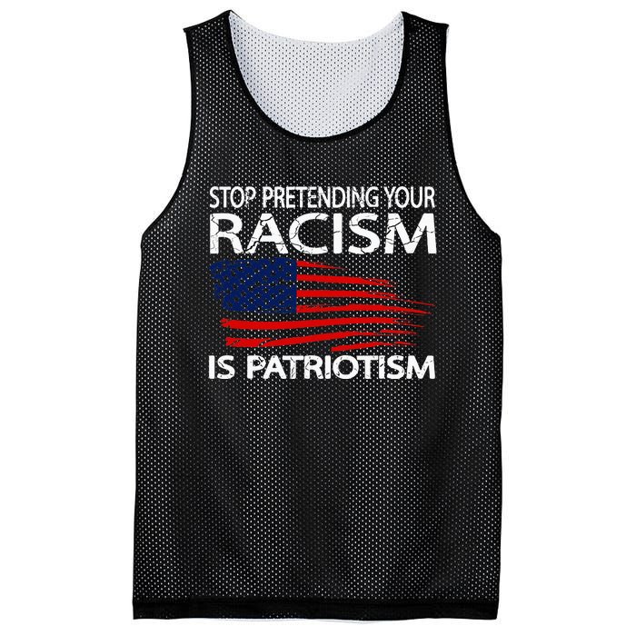 Stop Pretending Your Racism Is Patriotism Mesh Reversible Basketball Jersey Tank