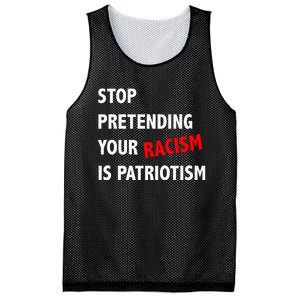 Stop Pretending Your Racism is Patriotism anti Trump Mesh Reversible Basketball Jersey Tank