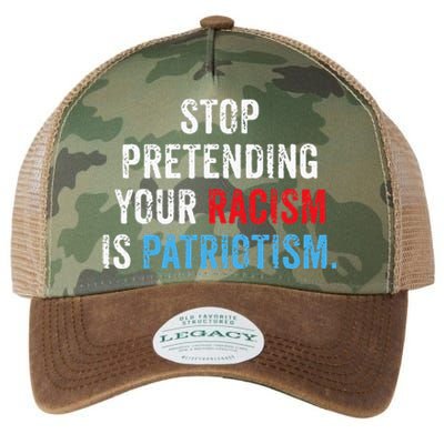 Stop Pretending Your Racism Is Patriotism Anti Trump Legacy Tie Dye Trucker Hat