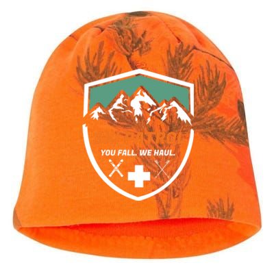 Ski Patrol You Fall We Haul Skier Assistance Skiing Apparel Meaningful Gift Kati - Camo Knit Beanie