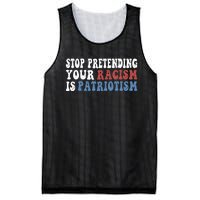 Stop Pretending Your Racism Is Patriotism Mesh Reversible Basketball Jersey Tank