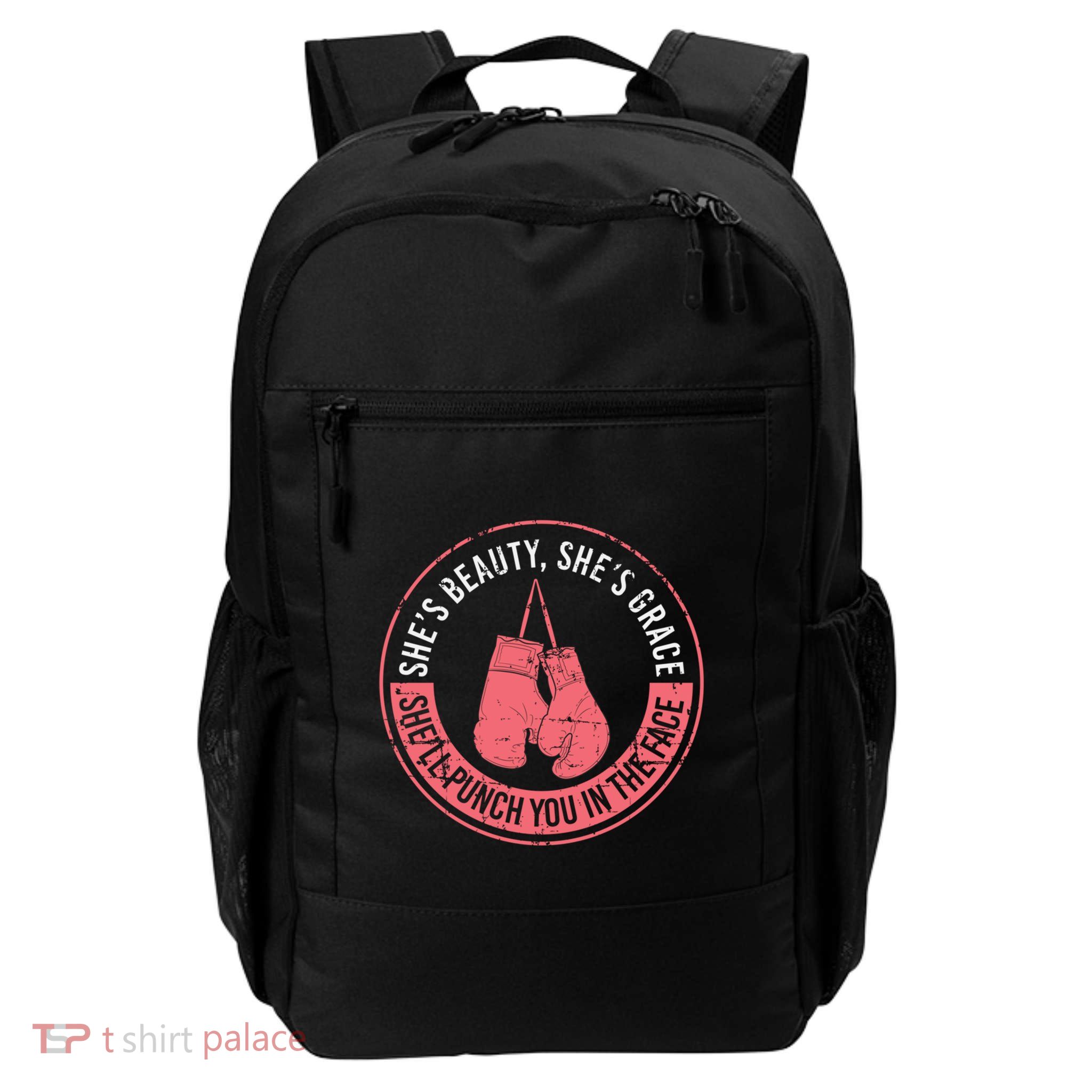 SheLl Punch You In The Face Boxing Kickboxing Boxing Gift Backpack