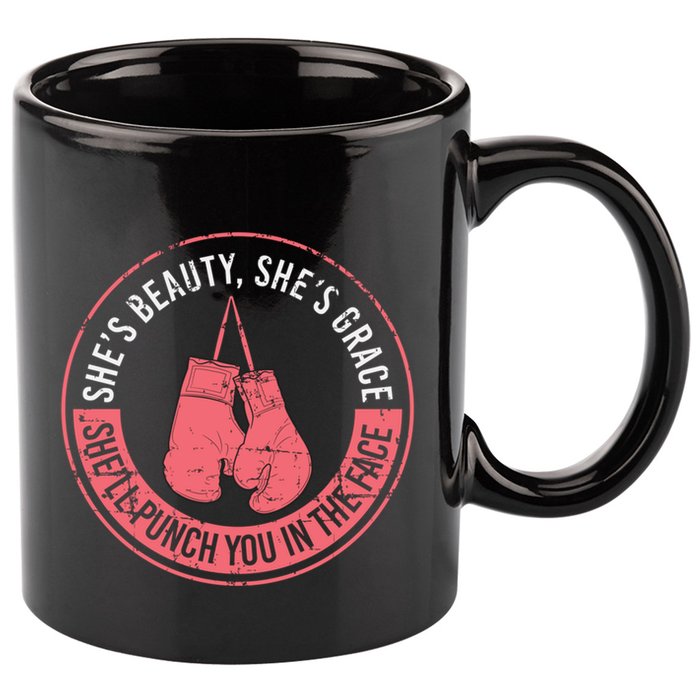 SheLl Punch You In The Face Boxing Kickboxing Boxing Gift 11oz C Handle Ceramic Mug