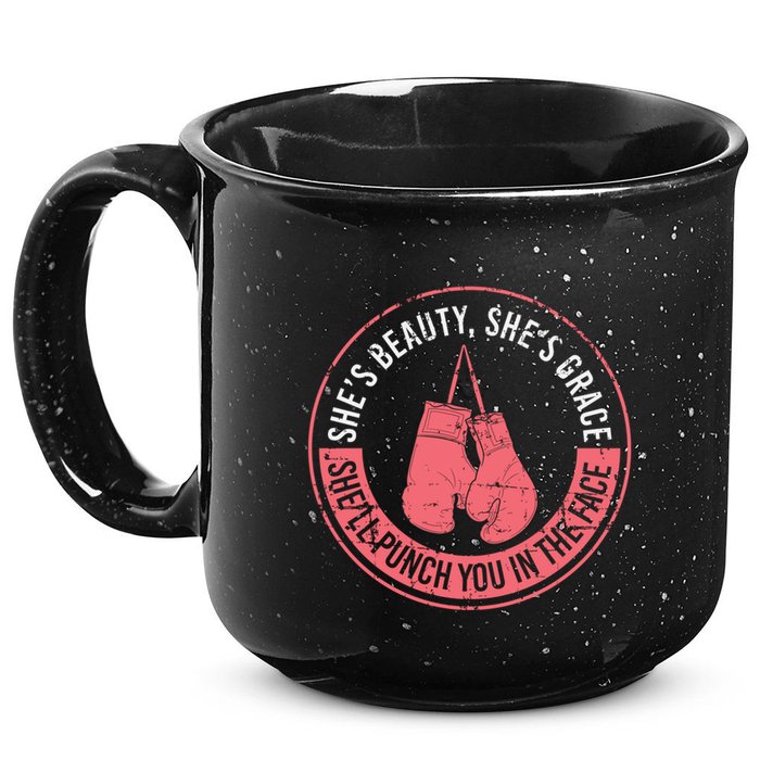 SheLl Punch You In The Face Boxing Kickboxing Boxing Gift 15oz Campfire Ceramic Mug