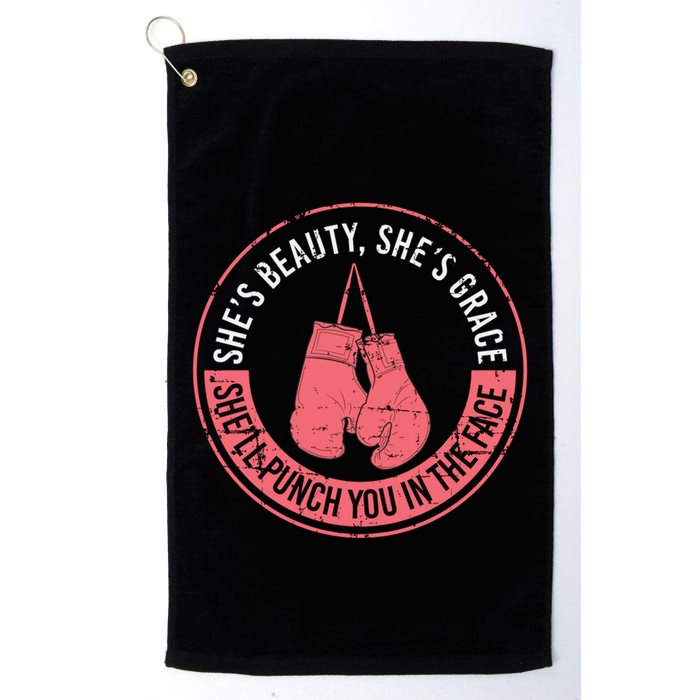 SheLl Punch You In The Face Boxing Kickboxing Boxing Gift Golf Towel
