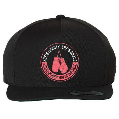 SheLl Punch You In The Face Boxing Kickboxing Boxing Gift Wool Snapback Cap