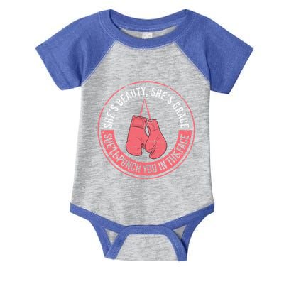 SheLl Punch You In The Face Boxing Kickboxing Boxing Gift Infant Baby Jersey Bodysuit
