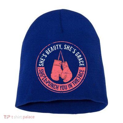 SheLl Punch You In The Face Boxing Kickboxing Boxing Gift Short Acrylic Beanie