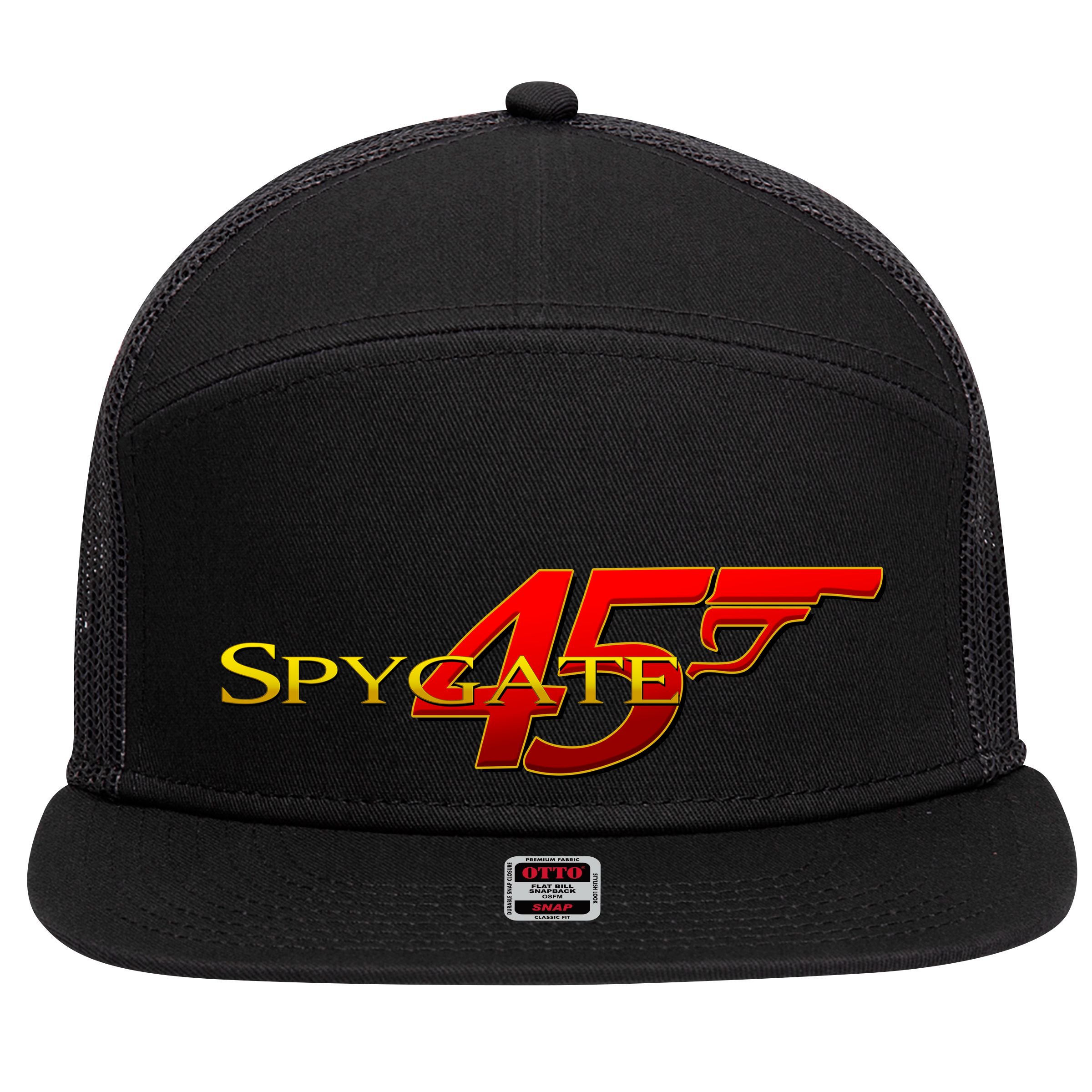Spygate 45 Logo 7 Panel Mesh Trucker Snapback Hat