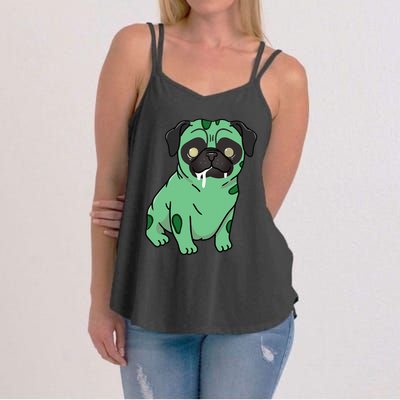 Spooky Pug Zombie Costume Women's Strappy Tank