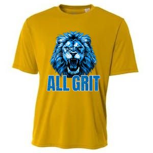 Spirit Quote All Grit Retro Lion Lover Cooling Performance Crew T-Shirt