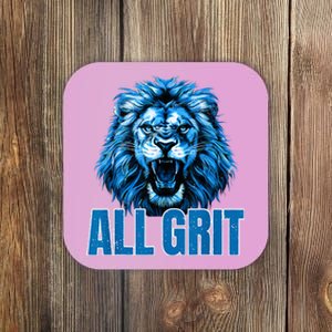 Spirit Quote All Grit Retro Lion Lover Coaster