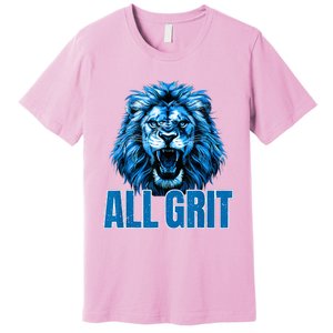 Spirit Quote All Grit Retro Lion Lover Premium T-Shirt