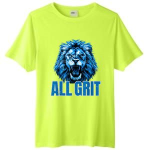 Spirit Quote All Grit Retro Lion Lover Tall Fusion ChromaSoft Performance T-Shirt