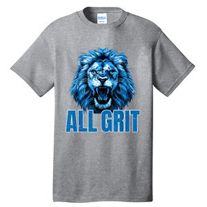 Spirit Quote All Grit Retro Lion Lover Tall T-Shirt