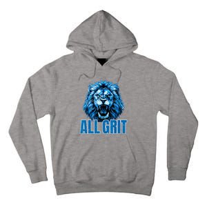 Spirit Quote All Grit Retro Lion Lover Tall Hoodie