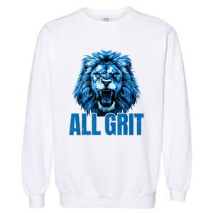 Spirit Quote All Grit Retro Lion Lover Garment-Dyed Sweatshirt