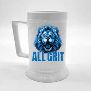 Spirit Quote All Grit Retro Lion Lover Beer Stein