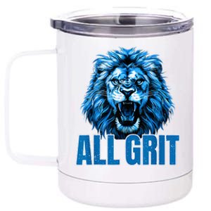 Spirit Quote All Grit Retro Lion Lover 12 oz Stainless Steel Tumbler Cup