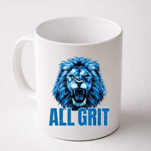 Spirit Quote All Grit Retro Lion Lover Coffee Mug