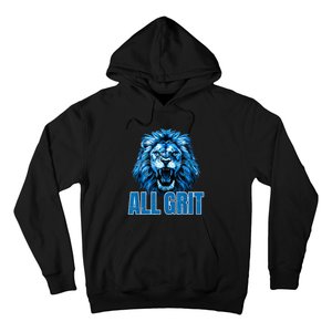 Spirit Quote All Grit Retro Lion Lover Hoodie