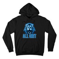 Spirit Quote All Grit Retro Lion Lover Hoodie