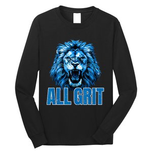 Spirit Quote All Grit Retro Lion Lover Long Sleeve Shirt