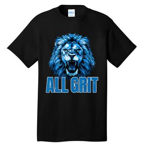 Spirit Quote All Grit Retro Lion Lover Tall T-Shirt