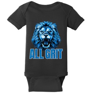 Spirit Quote All Grit Retro Lion Lover Baby Bodysuit