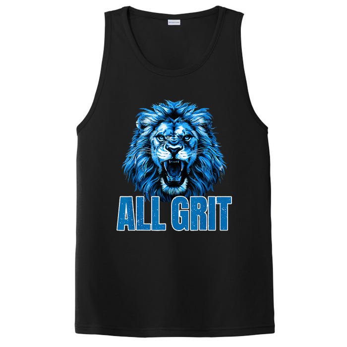 Spirit Quote All Grit Retro Lion Lover PosiCharge Competitor Tank