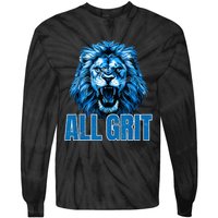 Spirit Quote All Grit Retro Lion Lover Tie-Dye Long Sleeve Shirt