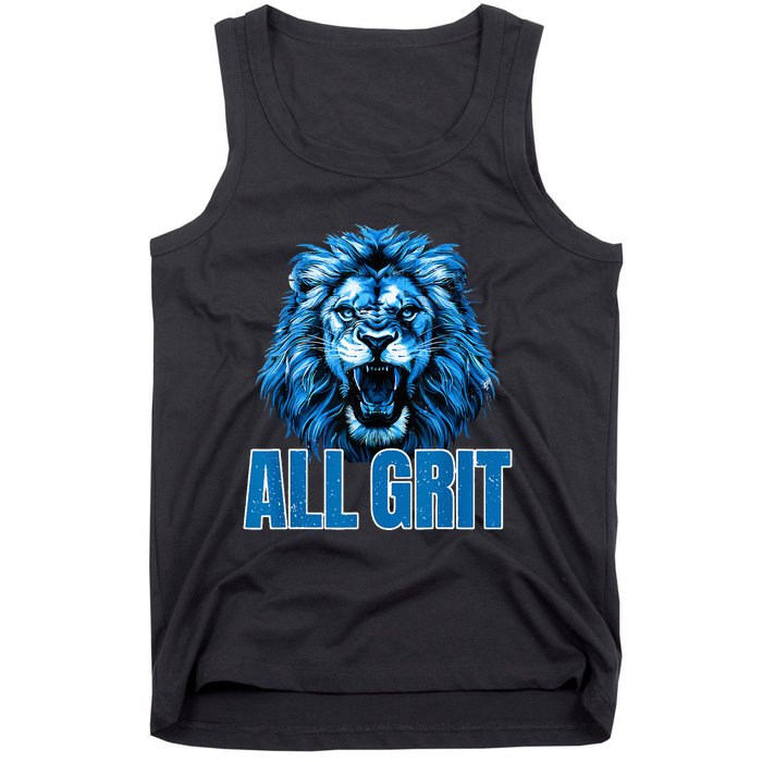 Spirit Quote All Grit Retro Lion Lover Tank Top