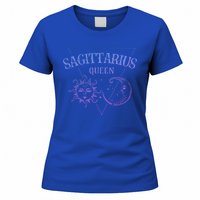 Sagittarius Queen / Blue Sun And Moon Sagittarius Birthday Great Gift Women's T-Shirt