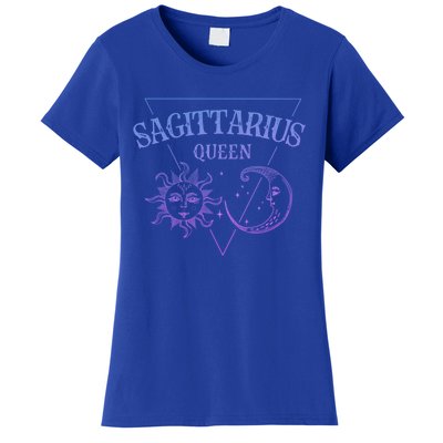 Sagittarius Queen / Blue Sun And Moon Sagittarius Birthday Great Gift Women's T-Shirt