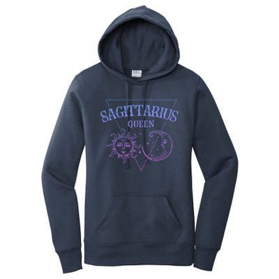 Sagittarius Queen / Blue Sun And Moon Sagittarius Birthday Great Gift Women's Pullover Hoodie