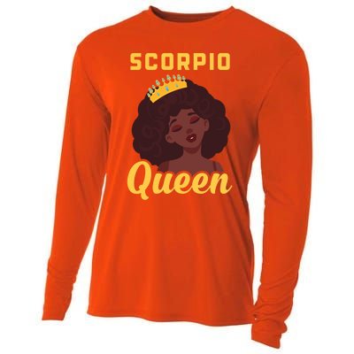 Scorpio Queen Birthday Black Gift Cooling Performance Long Sleeve Crew