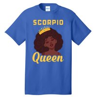 Scorpio Queen Birthday Black Gift Tall T-Shirt