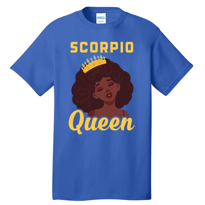 Scorpio Queen Birthday Black Gift Tall T-Shirt