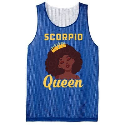 Scorpio Queen Birthday Black Gift Mesh Reversible Basketball Jersey Tank