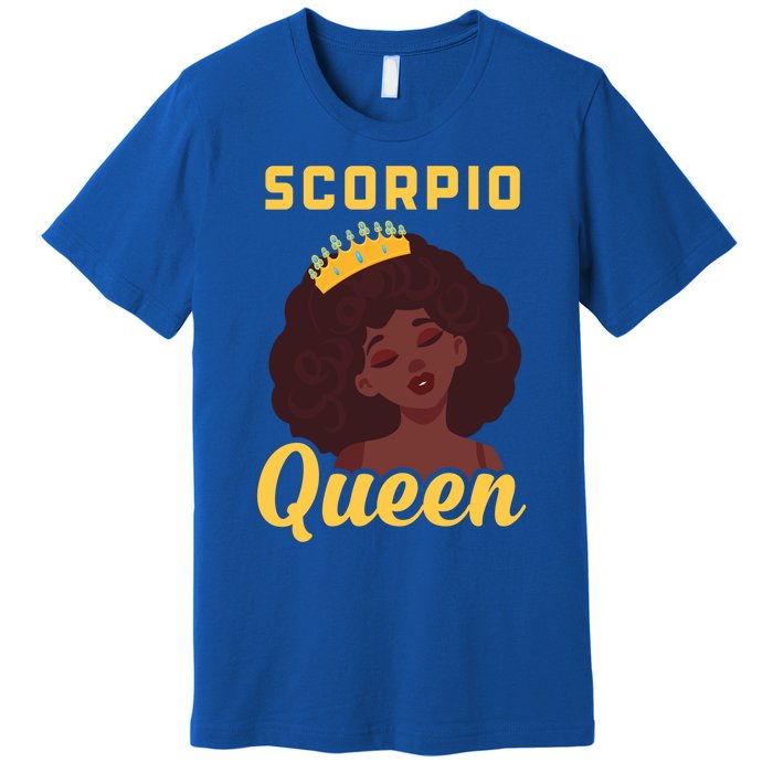 Scorpio Queen Birthday Black Gift Premium T-Shirt