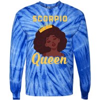 Scorpio Queen Birthday Black Gift Tie-Dye Long Sleeve Shirt