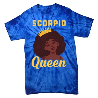 Scorpio Queen Birthday Black Gift Tie-Dye T-Shirt