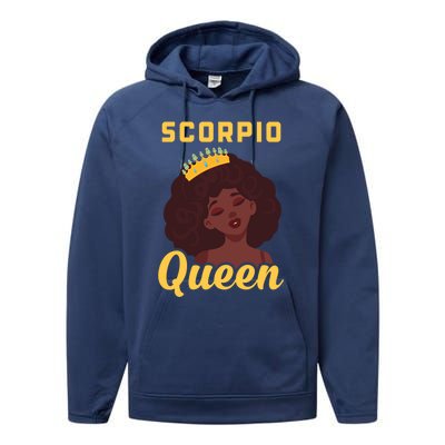 Scorpio Queen Birthday Black Gift Performance Fleece Hoodie