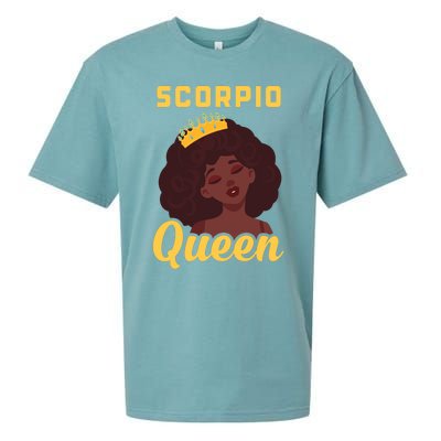 Scorpio Queen Birthday Black Gift Sueded Cloud Jersey T-Shirt