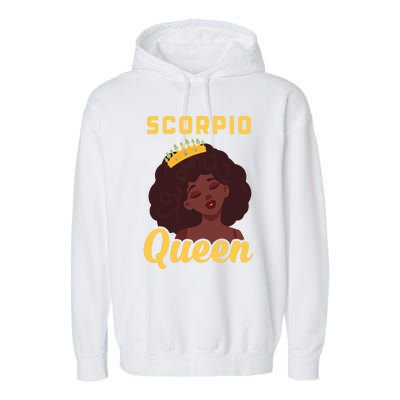 Scorpio Queen Birthday Black Gift Garment-Dyed Fleece Hoodie