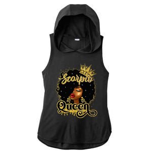 Scorpio Queen Birthday Afro Natural Hair Black Wo  Ladies PosiCharge Tri-Blend Wicking Draft Hoodie Tank