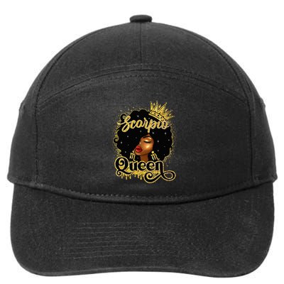 Scorpio Queen Birthday Afro Natural Hair Black Wo  7-Panel Snapback Hat